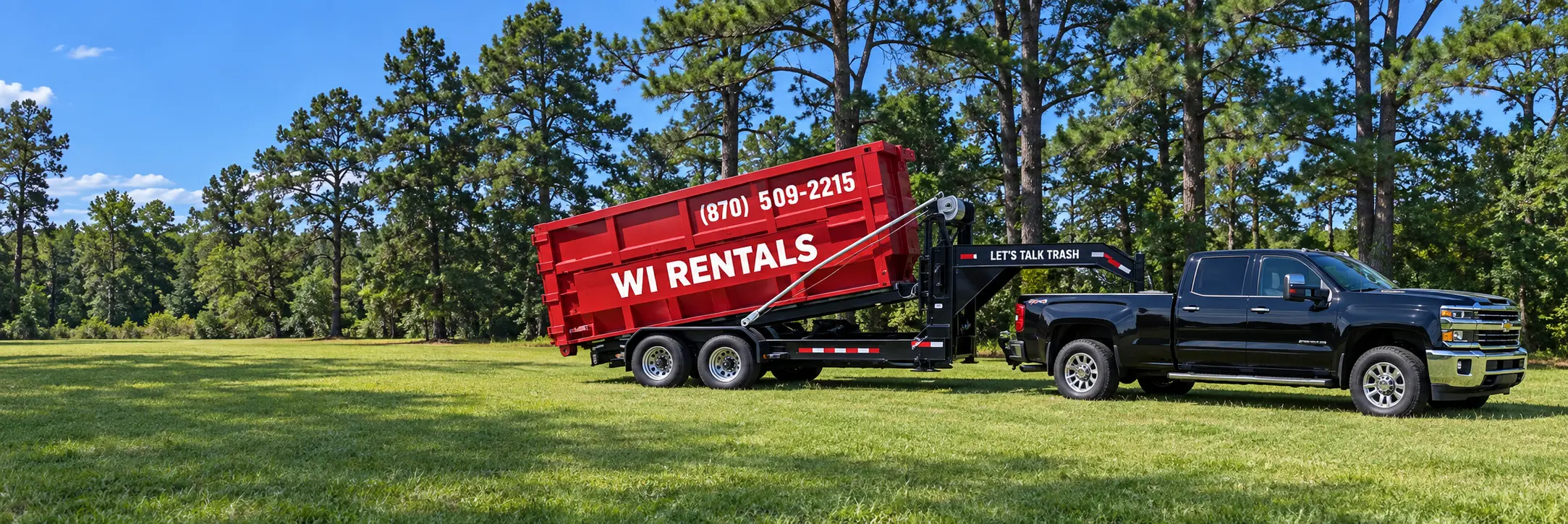 Dumpster rental in Stuttgart, Arkansas — WI Rentals WI Rentals roll-off dumpster rental truck in Stuttgart, Arkansas